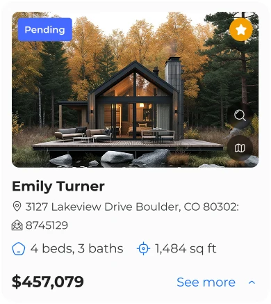 ListingPro dashboard showing new listing activity, homeowner details, realtor contacts, and outreach status